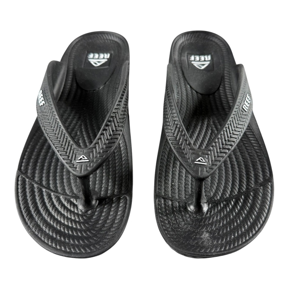 REEF Women's Flip Flop Sandals Size 8 Black PVC Free Comfort Beach Water Shoes